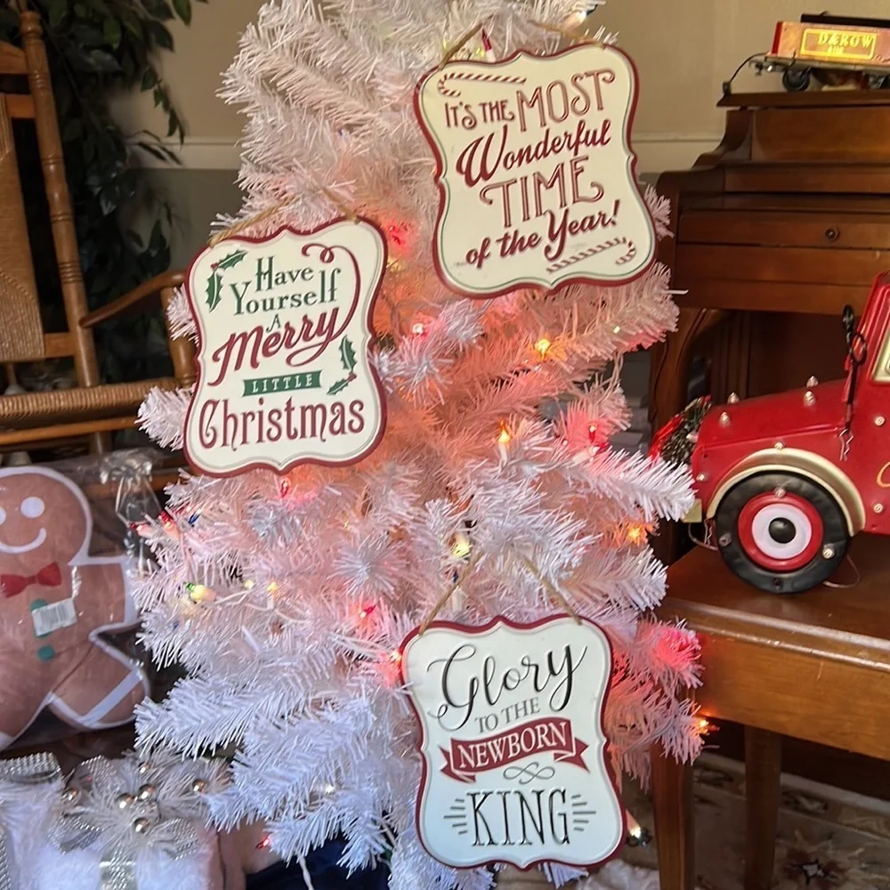 Rare Vintage 1980’s It’s The Most Wonderful Time of the Year Ornament Wall Decor